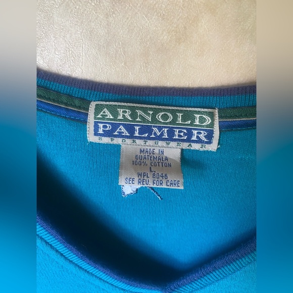 Arnold Palmer Sportswear VTG  Teal Navy Golf Sweater Vest & Limited Edition Card - Picture 5 of 8